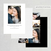 "Coupe" - Save the Dates in Ivory by Up Up Creative - Back of Card Options