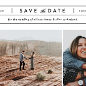 "Cinematic" - Save the Dates in Dove by Jessica Ogden - Detail