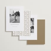 "Sentimental Script" - Save the Dates in Cotton by Susan Zinader - Back of Card Options