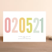 "Ice Cream Parlour Pastels" - Save the Dates in Pastel by Phrosné Barwood - Front