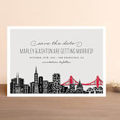 "Big City - San Francisco" - Save the Dates in Light Taupe by Hooray Creative - Front