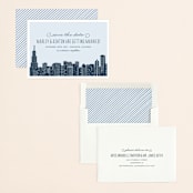 "Big City - Chicago" - Save the Dates in Pale Blue by Hooray Creative - Assembled