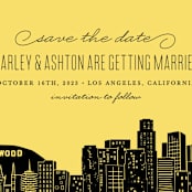 "Big City - Los Angeles" - Save the Dates in Lemondrop by Hooray Creative - Detail