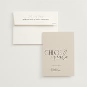 "Layered" - Save the Dates in Natural by Kelly Schmidt - Save the Date with Envelope