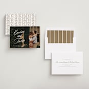 "Sentimental Script" - Save the Dates in Cotton by Susan Zinader - Assembled