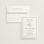 "Eloquence" - Save the Dates in Vanilla by Kimberly FitzSimons - Save the Date with Envelope
