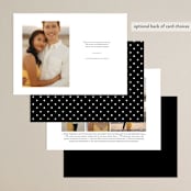 "Adorned Ampersand" - Save the Dates in Cotton by Jennifer Postorino - Back of Card Options