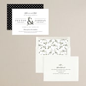 "Adorned Ampersand" - Save the Dates in Cotton by Jennifer Postorino - Assembled