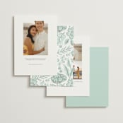 "Over the Moon" - Save the Dates in Seafoam by Snow and Ivy - Back of Card Options