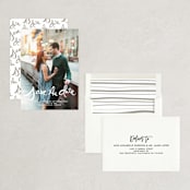 "Hand-Lettered" - Save the Dates in Lily by Dean Street - Assembled