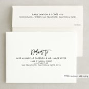 "Hand-Lettered" - Save the Dates in Lily by Dean Street - FREE Recipient Addressing