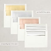 "Hand-Lettered" - Save the Dates in Lily by Dean Street - Envelope Liner Options
