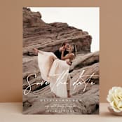 "Celebrate" - Save the Dates in Powder by Brittany Braithwaite - Front