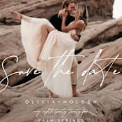 "Celebrate" - Save the Dates in Powder by Brittany Braithwaite - Detail