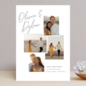 "Photo Collage" - Save the Dates in Midnight by Shirley Lin Schneider - Front