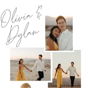"Photo Collage" - Save the Dates in Midnight by Shirley Lin Schneider - Detail