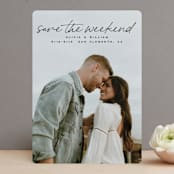 "Weekenders" - Save the Dates in Onyx by Owl and Toad - Front