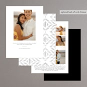 "Weekenders" - Save the Dates in Onyx by Owl and Toad - Back of Card Options