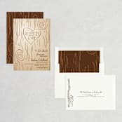 "Fall Carving" - Save the Dates in Woodgrain by Amanda Joy - Assembled