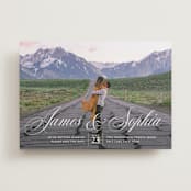 "I Thee Wed" - Save the Dates in Linen by Erin Deegan - Front
