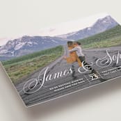 "I Thee Wed" - Save the Dates in Linen by Erin Deegan - Detail