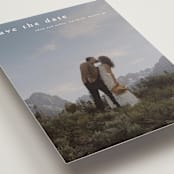 "Typographic Header" - Save the Dates in Cotton by Stacey Meacham - Detail