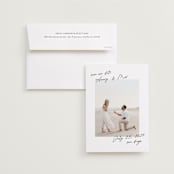 "Joyful Jot" - Save the Dates in Pearl by Lindsay Megahed - Save the Date with Envelope