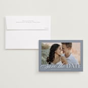 "Classic Manor" - Save the Dates in French Blue by Stacey Meacham - Save the Date with Envelope