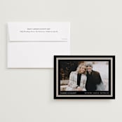 "Preppy frame" - Save the Dates in Tuxedo by Carolyn MacLaren - Save the Date with Envelope