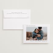 "Minimal Message" - Save the Dates in Cloud by Lindsay Megahed - Save the Date with Envelope