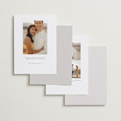 "Gallery Collection" - Save the Dates in Eggshell by Michelle Taylor - Back of Card Options