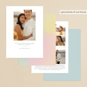 "Love in the Sun" - Save the Dates in Sunshine by Phrosné Barwood - Back of Card Options