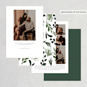 "Agave & Greens" - Save the Dates in Frosting by Susan Moyal - Back of Card Options