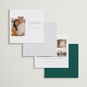 "typewriter collage" - Save the Dates in Seafoam by Cass Loh - Back of Card Options