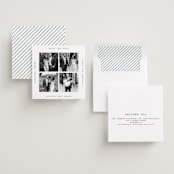 "typewriter collage" - Save the Dates in Seafoam by Cass Loh - Assembled
