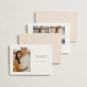 "Soirée" - Save the Dates in Blush by Lori Wemple - Back of Card Options