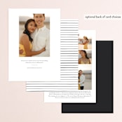 "Love Story" - Save the Dates in Cloud by Carolyn Nicks - Back of Card Options