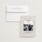 "Easy Lover" - Save the Dates in Cream by Helena Vitto - Save the Date with Envelope
