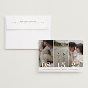 "Trio" - Save the Dates in Noir by Kimberly FitzSimons - Save the Date with Envelope