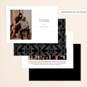 "Modern Deco" - Save the Dates in Noir by Kelly Schmidt - Back of Card Options