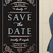 "Modern Deco" - Save the Dates in Noir by Kelly Schmidt - Detail