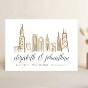 "Chicago Skyline" - Save the Dates in Gold Coast by Abby Munn - Front
