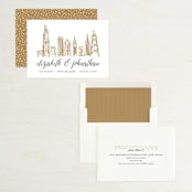 "Chicago Skyline" - Save the Dates in Gold Coast by Abby Munn - Assembled
