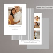 "Chic Names" - Save the Dates in Cloud by Carolyn MacLaren - Back of Card Options