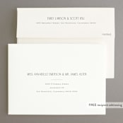 "Chic Names" - Save the Dates in Cloud by Carolyn MacLaren - FREE Recipient Addressing