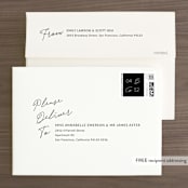 "Lucky Date" - Save the Dates in Snow by Simona Camp - FREE Recipient Addressing
