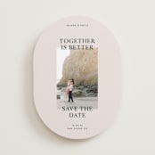 "Together is Better" - Save the Dates in Blush by Pati Cascino - Front