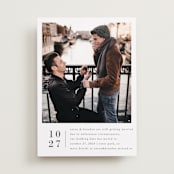 "Stacked Banner" - Save the Dates in Cotton by Amy Kross - Front