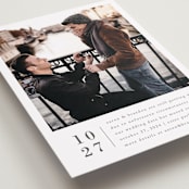"Stacked Banner" - Save the Dates in Cotton by Amy Kross - Detail