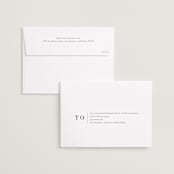 "Stacked Banner" - Save the Dates in Cotton by Amy Kross - FREE Recipient Addressing